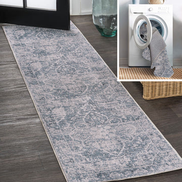Shaii Global Medallion Low-Pile Machine-Washable Area Rug